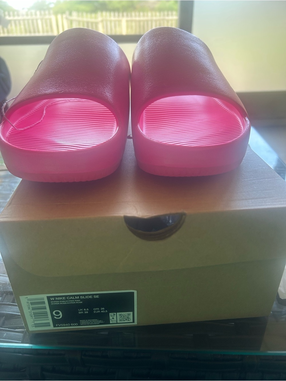Nike Women's Bright Pink Slide Sandals